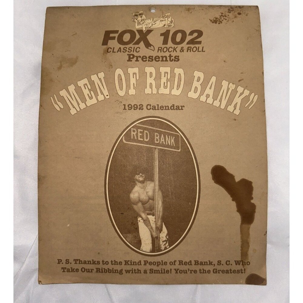 Fox 102.3 Men of Red Bank Calendar 1992 Issue Rock n Roll Sc History
